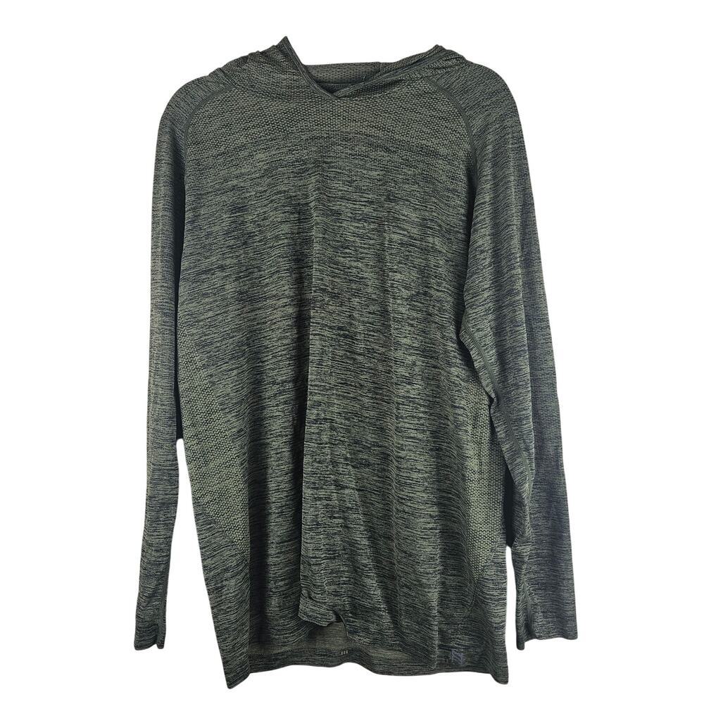 Zyia Active Mens Size Small Green Performance Long Sleeve Hoodie Pullover Size L